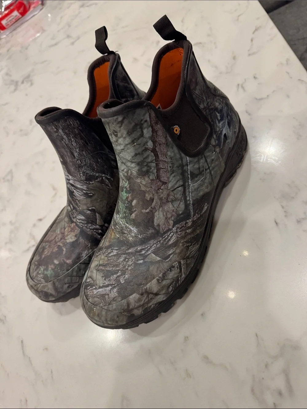 Bogs Men's Camo Waterproof Chelsea Rain Boots - Brown/Green.